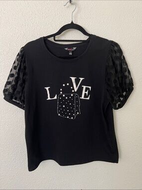 LOVE Swiss dots, pearls t shirt. So cute